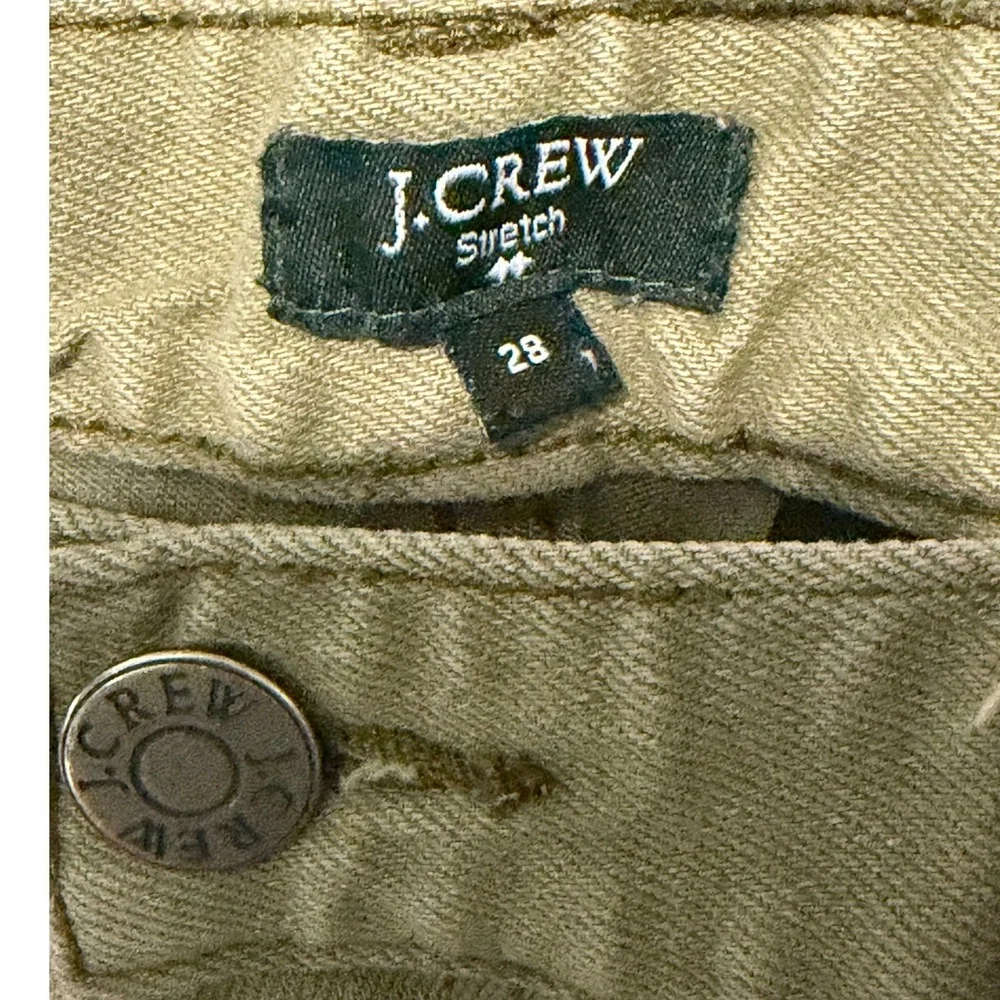 J. Crew Muted Green Stretch Toothpick Jeans Men's size 28 Read Actual Measure